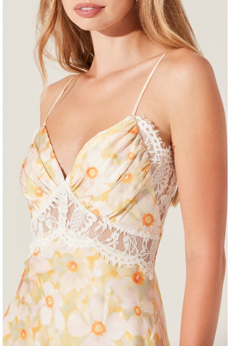 Ivanna Floral Slipdress, Alternate, color, YELLOW GREEN FLORAL