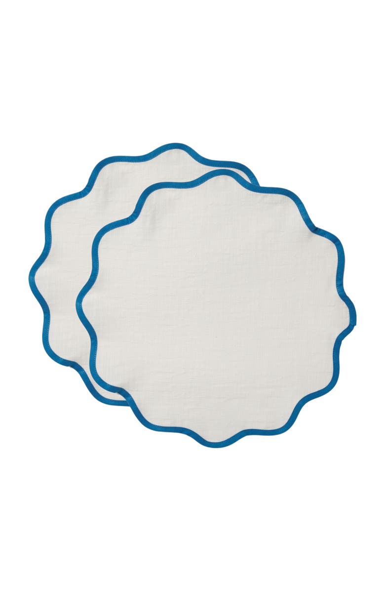 La DoubleJ Cloud Placemats Set Of 2 Blue White, Main, color, Blue White