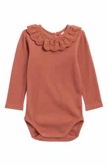 Kids' Ruffle Collar Eyelet Bodysuit