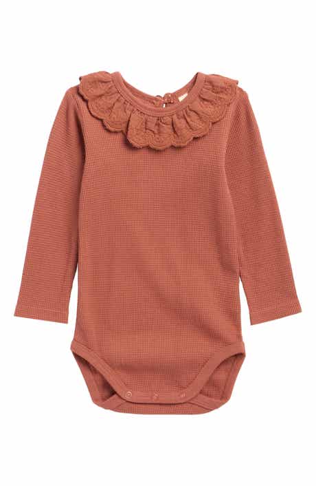 Kids' Ruffle Collar Eyelet Bodysuit