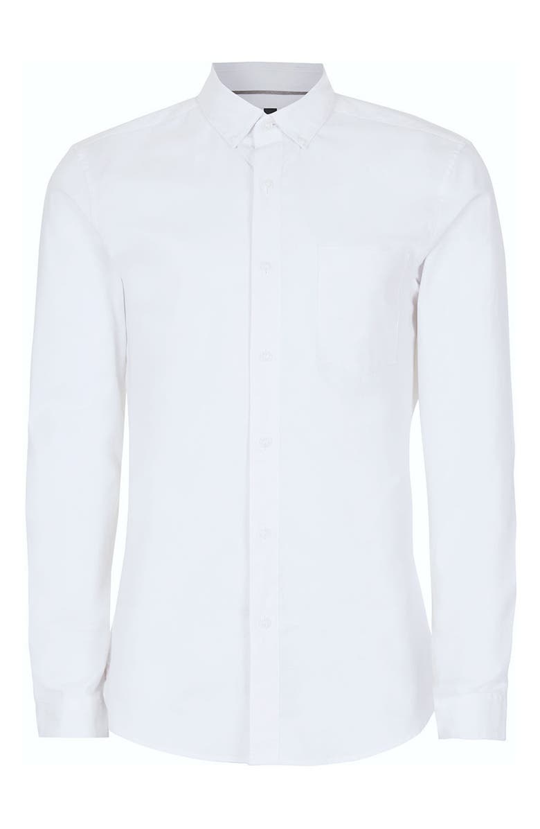 Topman Muscle Fit Oxford Shirt, Alternate, color,