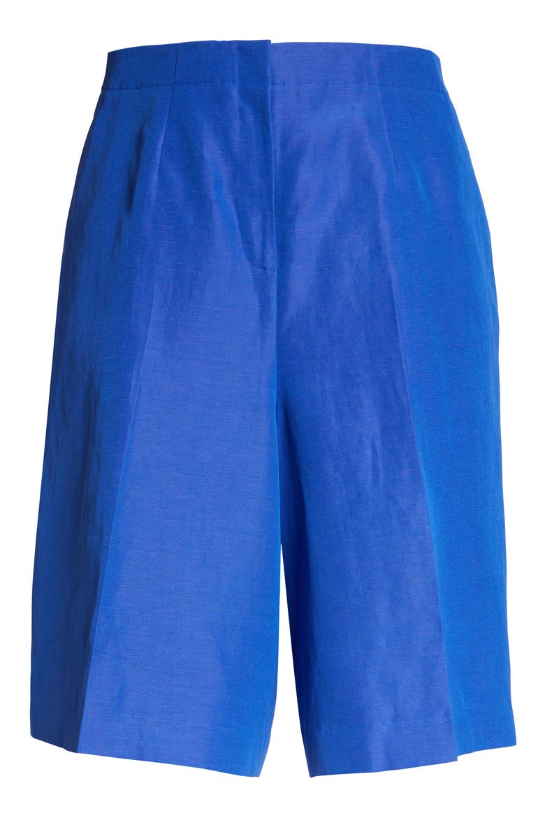 Ryerson Silk & Linen Bermuda Shorts, Alternate, color, LAPIS BLUE