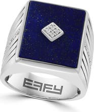 EFFY Diamond Pavé & Lapis Lazuli Ring