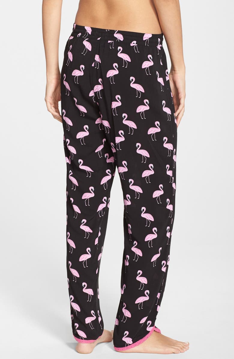 PJ Salvage 'Challe' Lace Trim Woven Lounge Pants, Alternate, color,