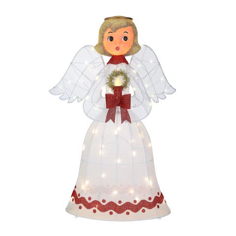 3 ft. Outdoor Tinsel Angel