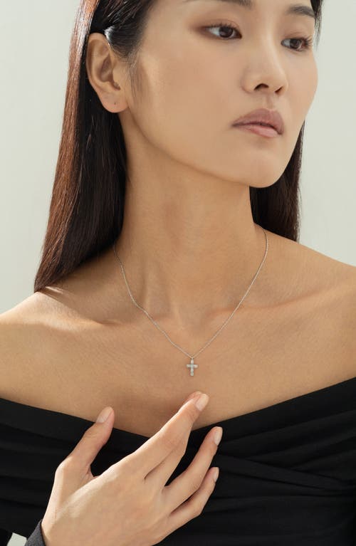 Bearfruit Jewelry 14k Gold Plated Evelina Crystal Cross Necklace Holiday Gift Guide In Metallic