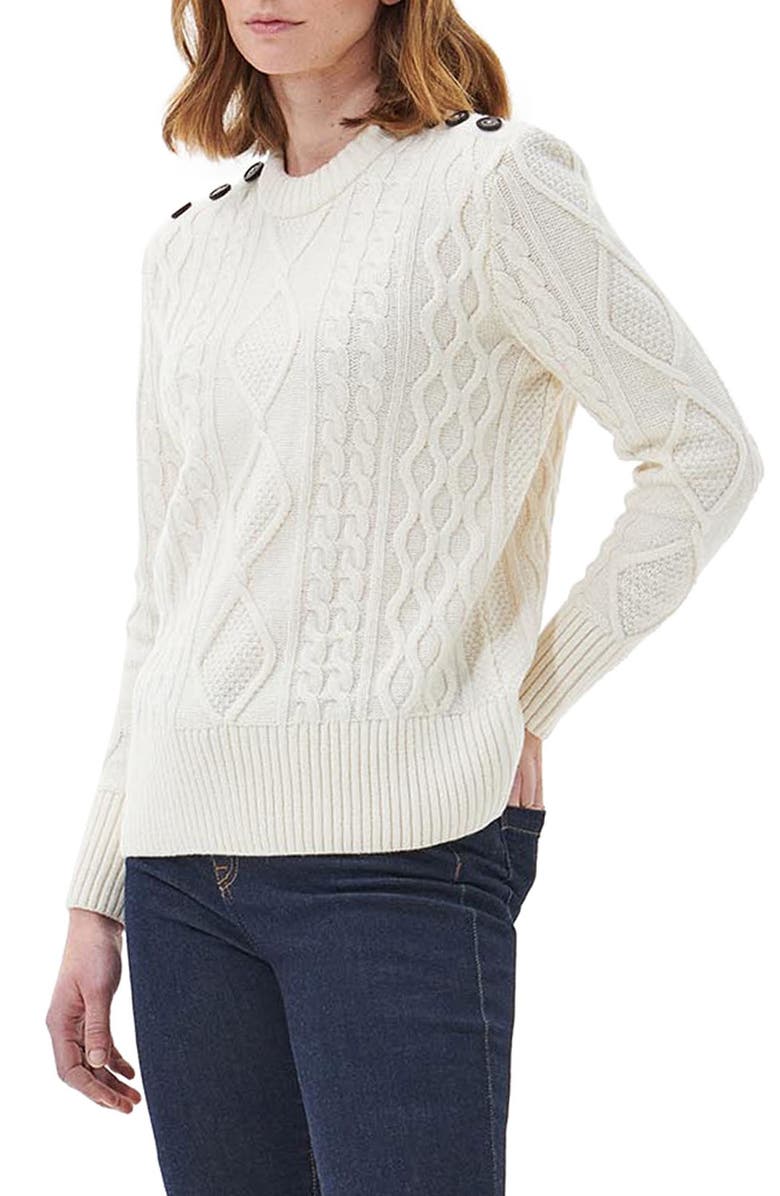 Barbour Greyling Mix Stitch Wool Blend Crewneck Sweater, Alternate, color, 