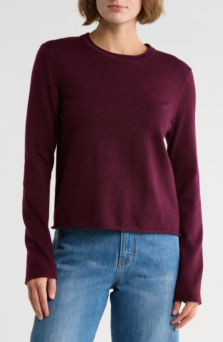 French Connection Crewneck Pullover Sweater, Main, color, Evening Wine