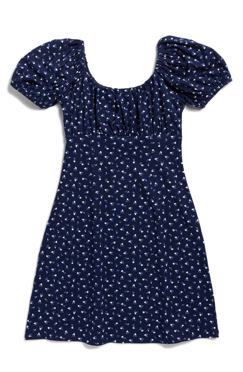 Walking on Sunshine Kids' Emma Babydoll Dress, Main, color, Navy