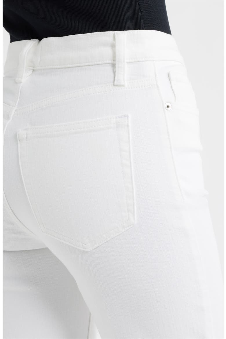 Le Sleek Raw Hem High Waist Straight Leg Jeans, Alternate, color, WHITE RAW AFTER