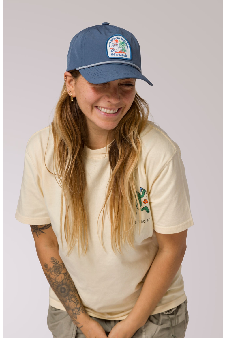 NYC Escape Throwback Hat, Alternate, color, Blue