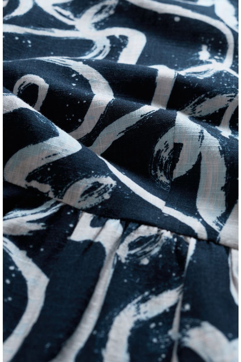 Fowen Print Organic Cotton Shirtdress, Alternate, color, INK STROKES MARITIME