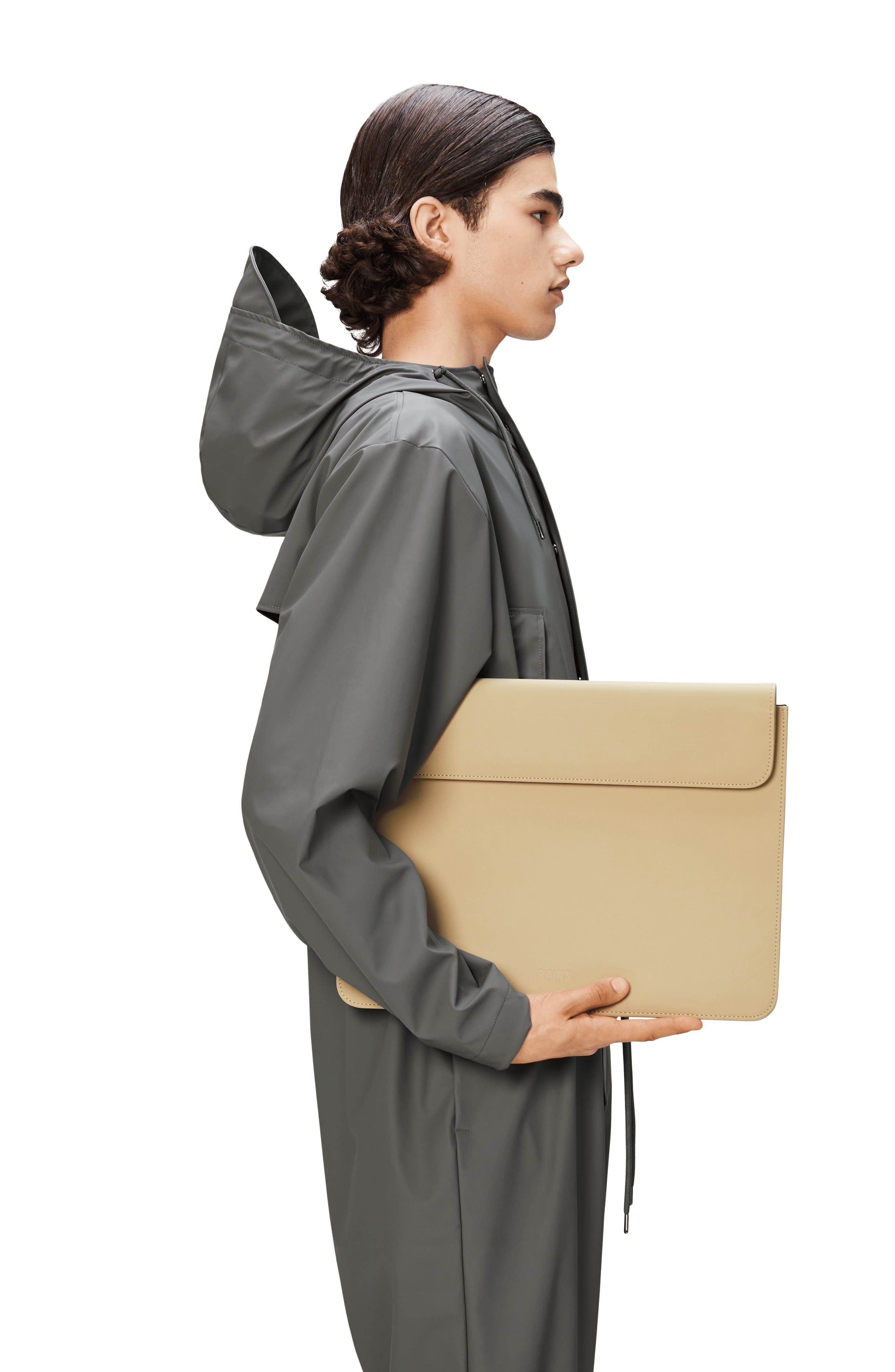 Rains Large Faux Leather Portfolio Laptop Sleeve, Alternate, color, 