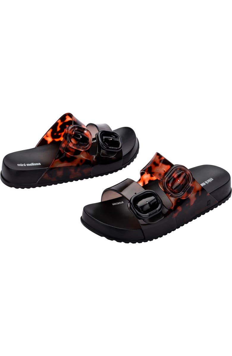 Mini Melissa Kids' Mini Cozy Slide Sandal, Alternate, color, Black