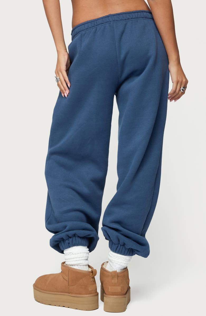 EDIKTED Lounge Edit Logo Sweatpants, Alternate, color, Navy