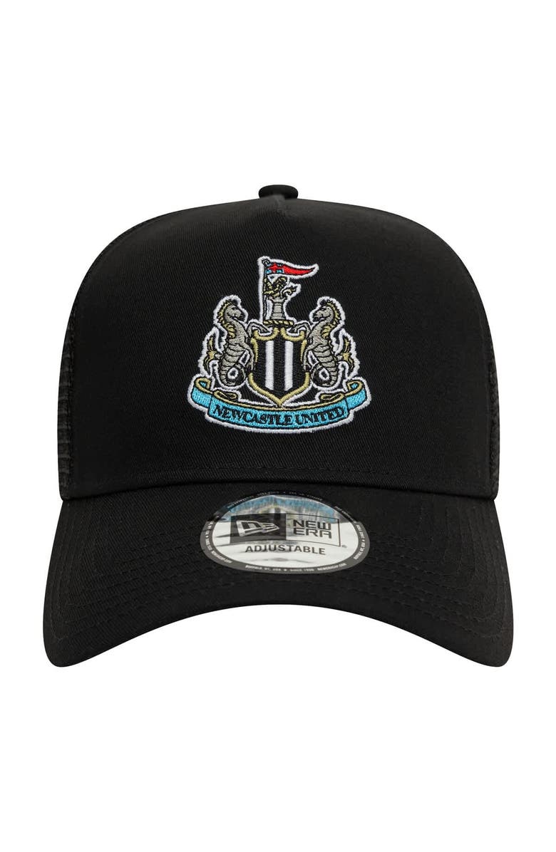 New Era Men's New Era Black Newcastle United Core Trucker Adjustable Hat, Alternate, color, 