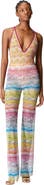 Missoni Straight Trousers In Printed Tulle
