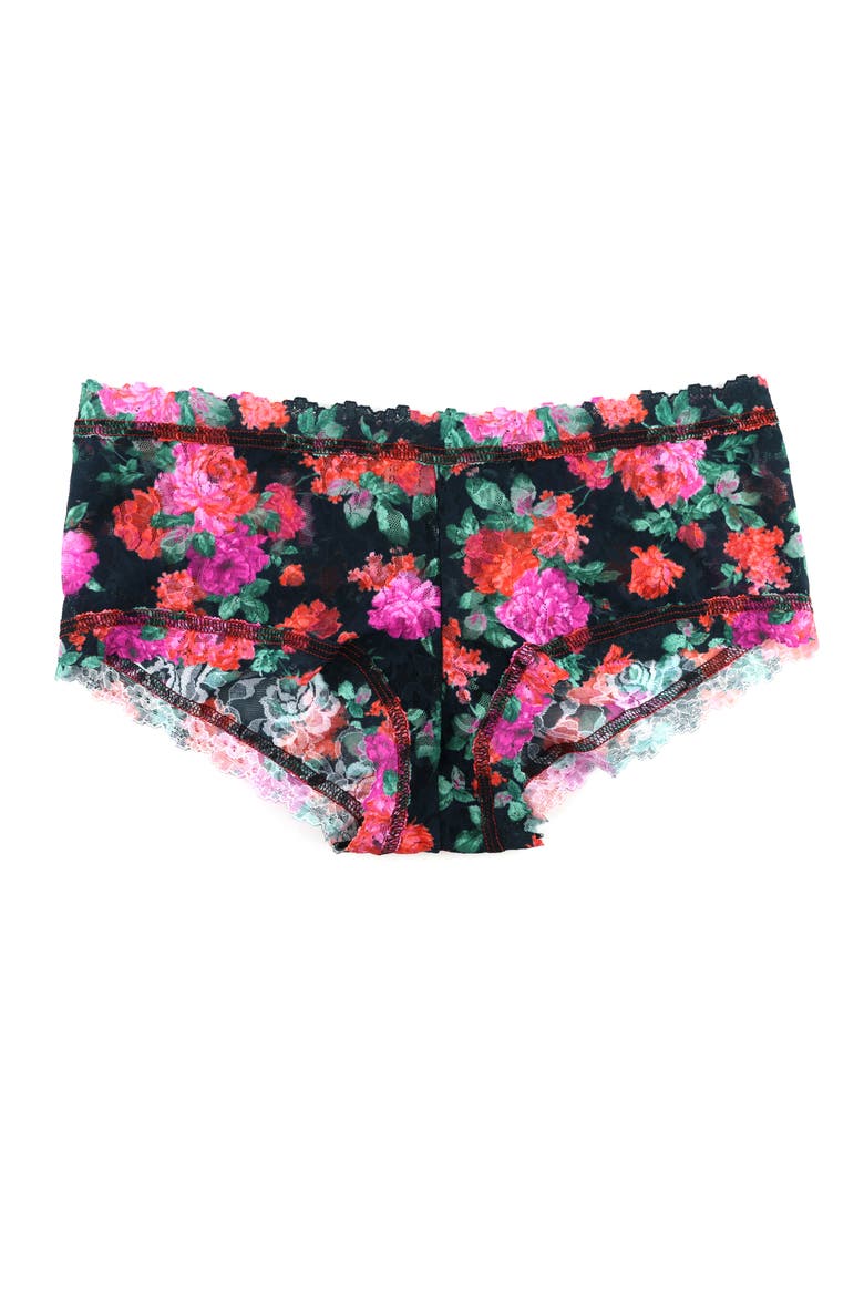 Print Signature Lace Boyshorts, Alternate, color, AUTOBIOGRAPHY