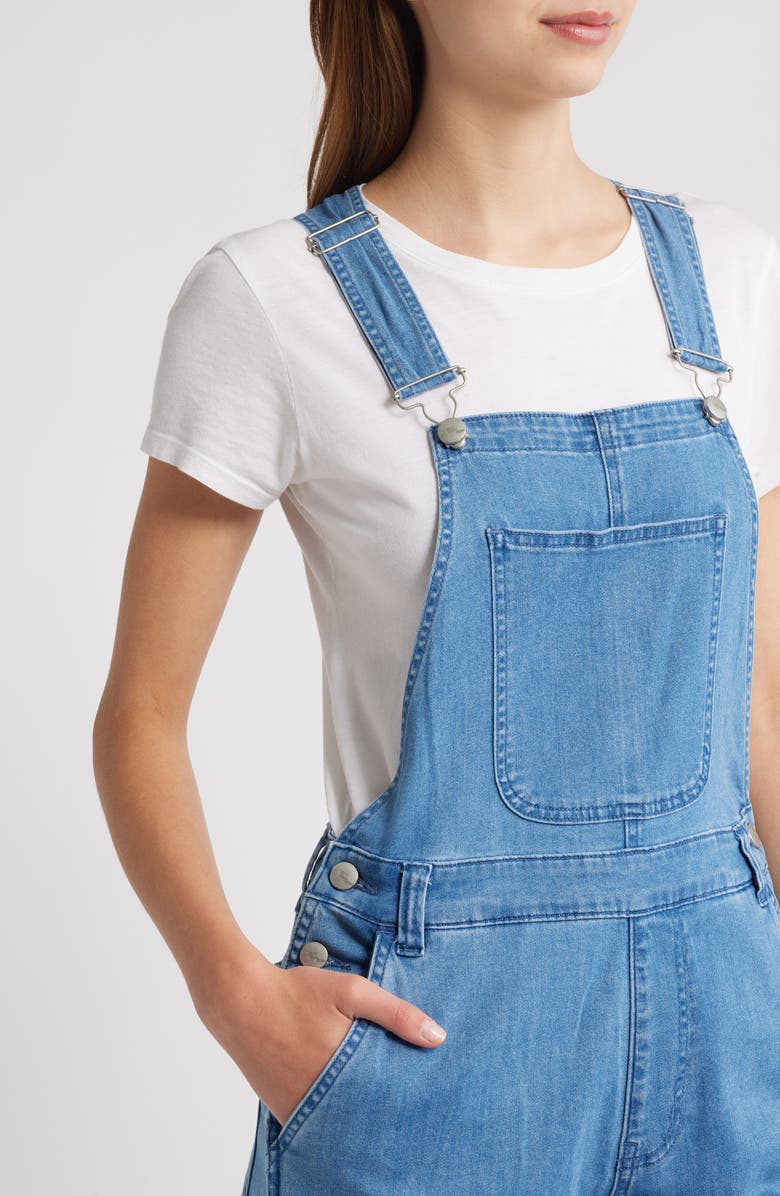 1822 Denim Baggy Straight Leg Denim Overalls, Alternate, color, 