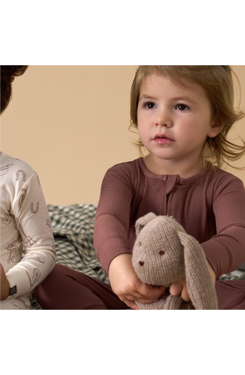 Modern Moments<sup>™</sup> by Gerber 2-Pack Boy's Tight Fitting Footless Pajamas, Alternate, color, Beige Cowboy