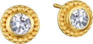 Satya Jewelry Insightful Spirit White Topaz Stud Earrings