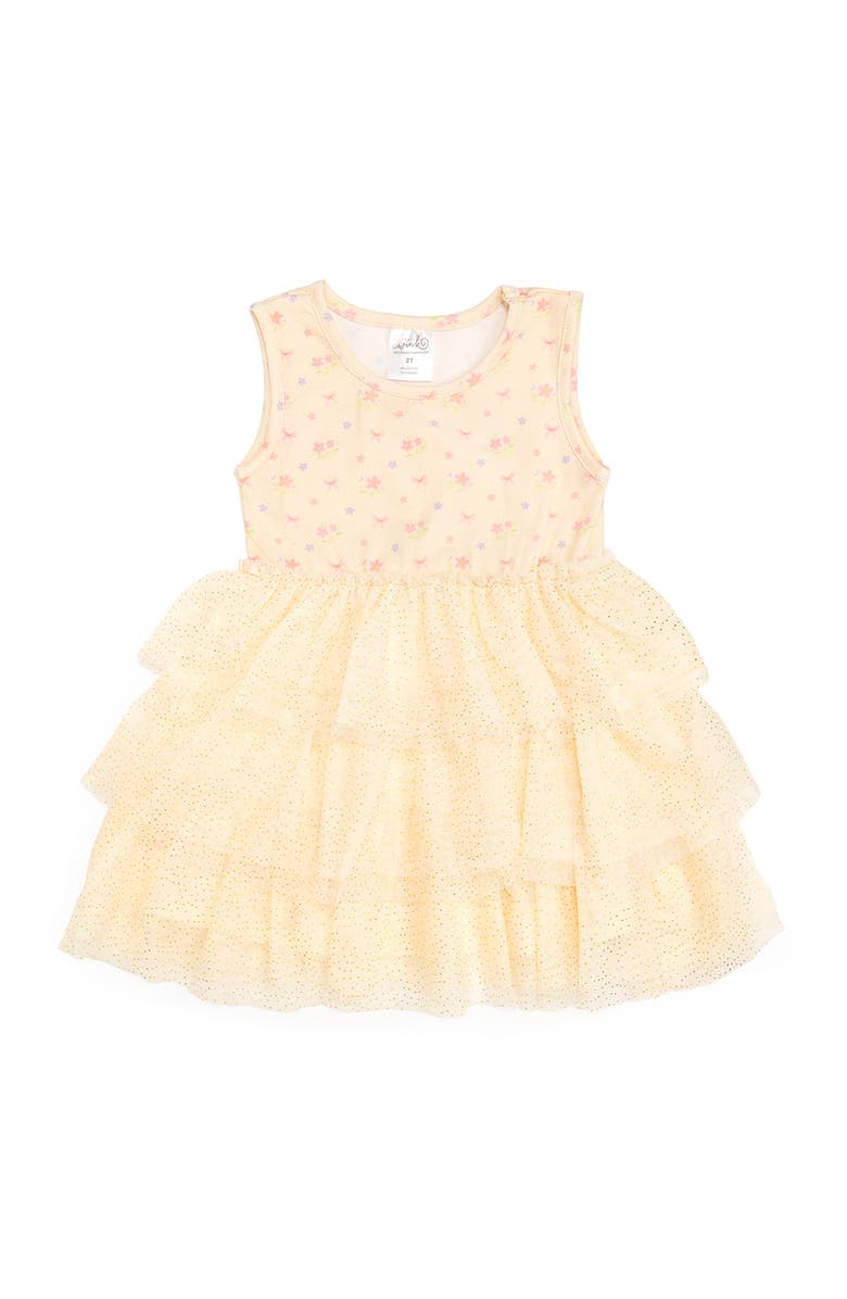 Sweet Wink Lemon Floral Tank Tutu Dress, Main, color, Pastel Yellow