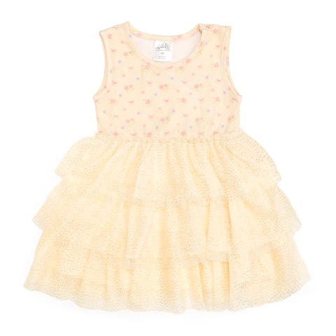 Lemon Floral Tank Tutu Dress (Baby, Toddler & Little Kid)