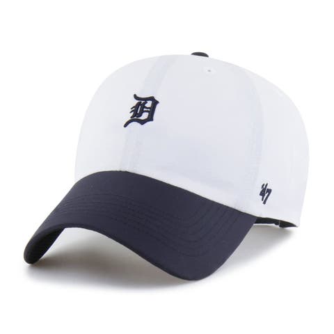 Men's '47 White/Navy Detroit Tigers Vista Mini Clean Up brrr° Adjustable Hat