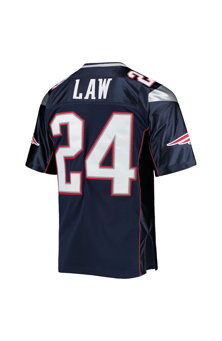 Mitchell & Ness Men's Mitchell & Ness Ty Law Navy New England Patriots 2001 Authentic Throwback Retired Player Jersey, Alternate, color,