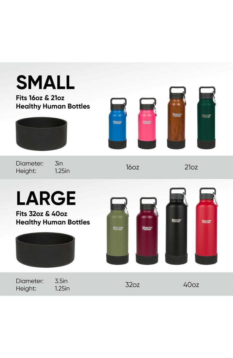 Healthy Human Protective Silicone Bumper Boots for Bottle, Alternate, color, Black