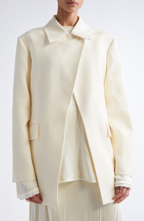 Jil Sander Darted Tailored Jacket In White