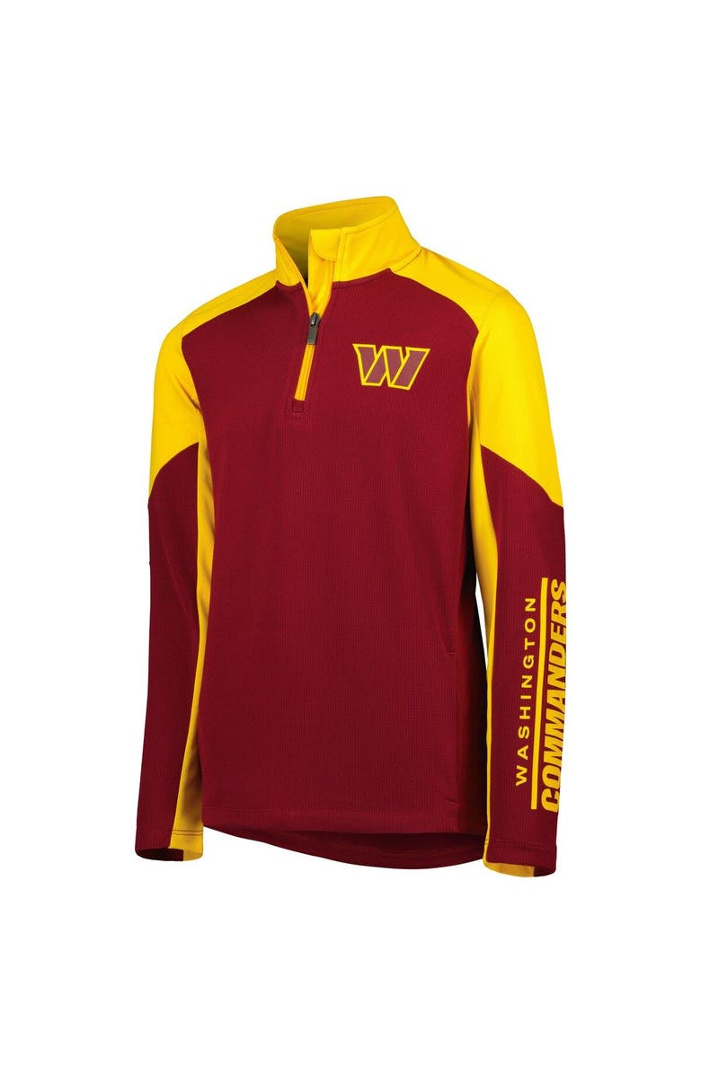 Outerstuff Youth Burgundy Washington Commanders Audible Quarter-Zip Jacket, Alternate, color,