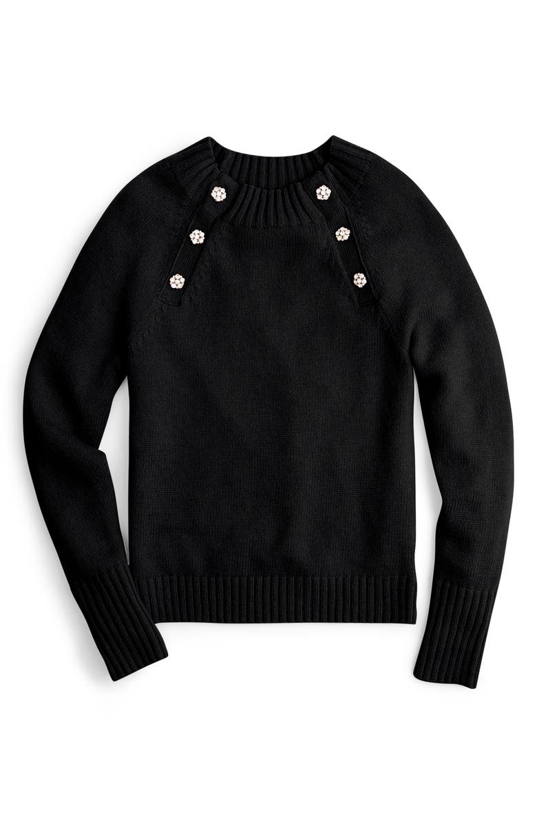 J.Crew Sweater with Jeweled Buttons, Alternate, color,