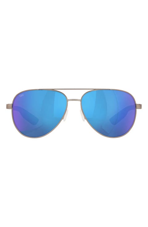 57mm Peli Polarized Mirrored Pilot Sunglasses