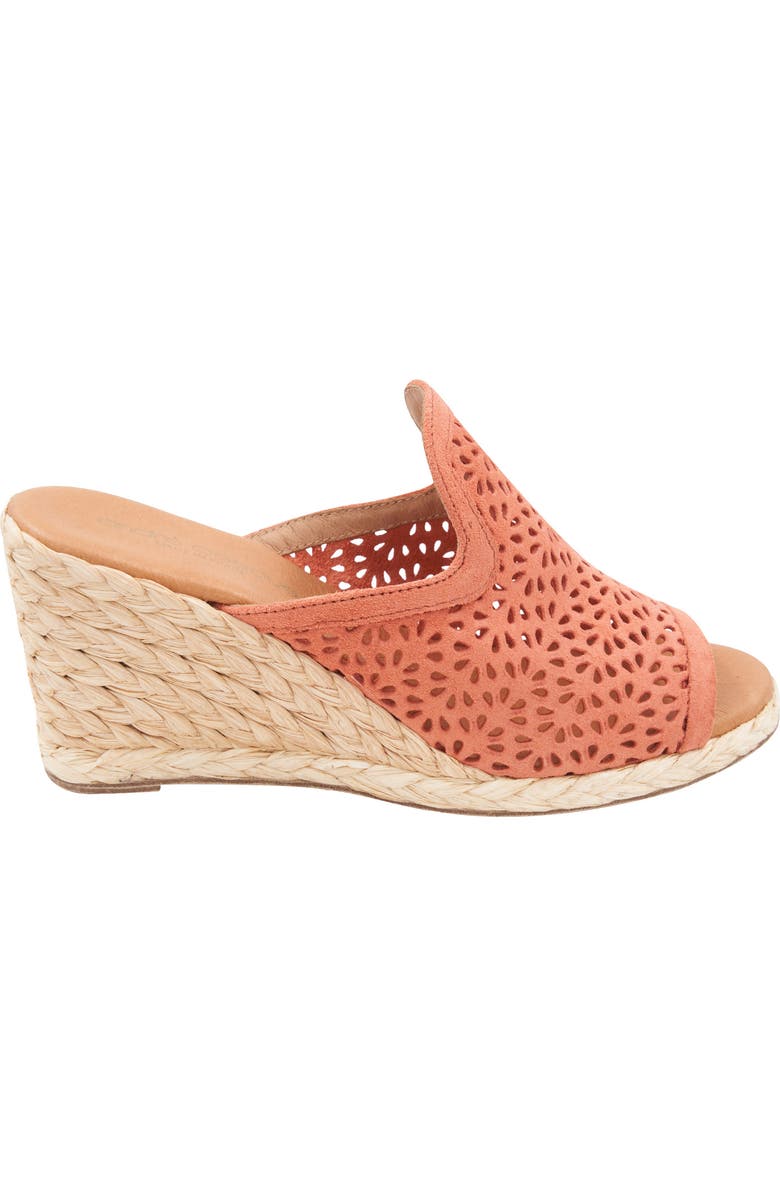 André Assous Nissa Espadrille Wedge Slide Sandal, Alternate, color, Coral