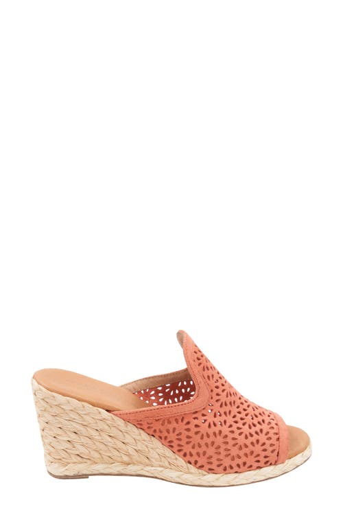 Andre Assous André Assous Nissa Espadrille Wedge Slide Sandal In Coral