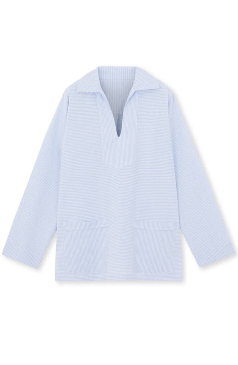 Fortela Striped Popeline Shirt, Main, color, Light Blue