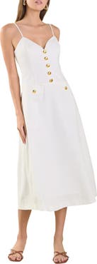 Endless Rose Linen Midi Dress