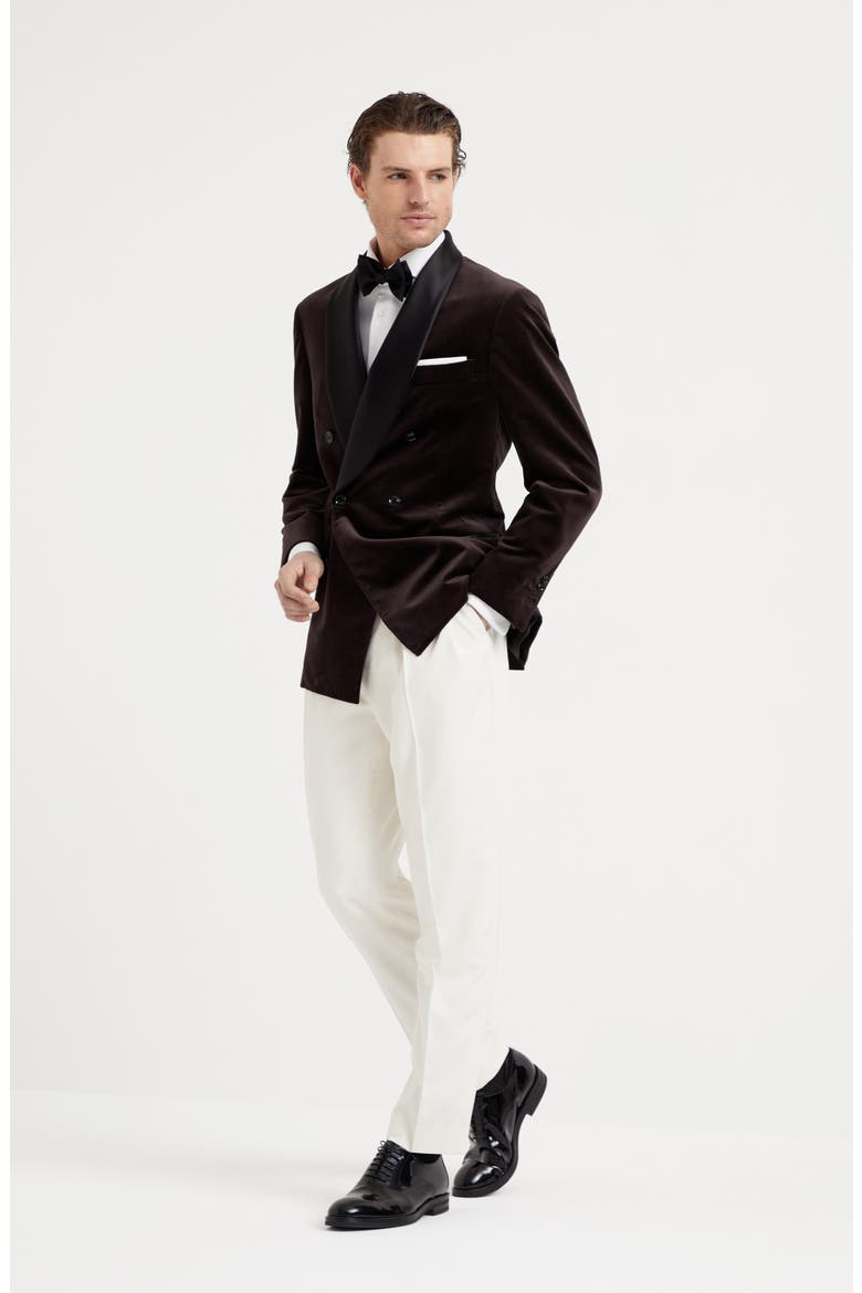 Tuxedo shirt with pleating, Alternate, color, White