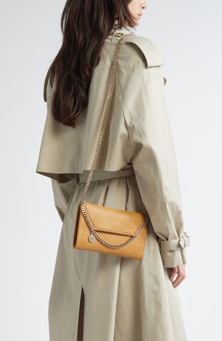 Stella McCartney Mini Falabella Shaggy Deer Faux Leather Crossbody Bag, Alternate, color,