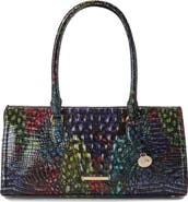 Brahmin Sophia Croc Embossed Leather Satchel