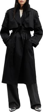 AllSaints Clyde Double Breasted Trench Coat