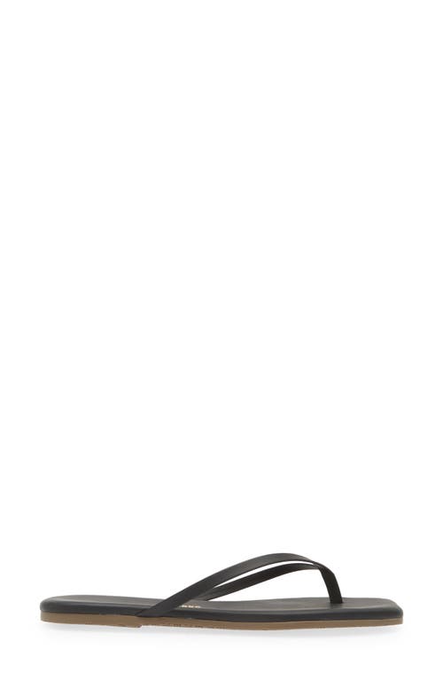 Tkees Lily Square Toe Flip Flop In Black
