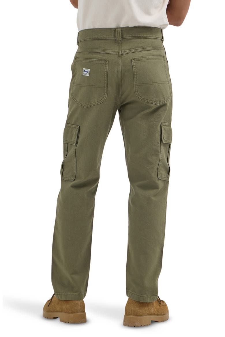 Workwear Loose Canvas Cargo Pants, Alternate, color, MERCANTILE GREEN