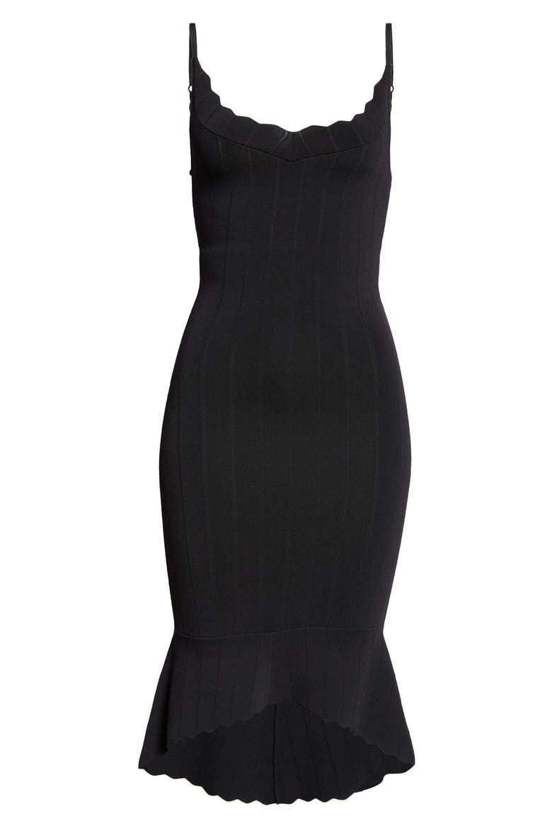 Asa High-Low Cocktail Sweater Dress, Alternate, color, BLACK