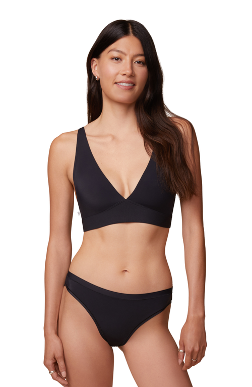 Harper Wilde Bliss Plunge Adjustable Bralette In Black