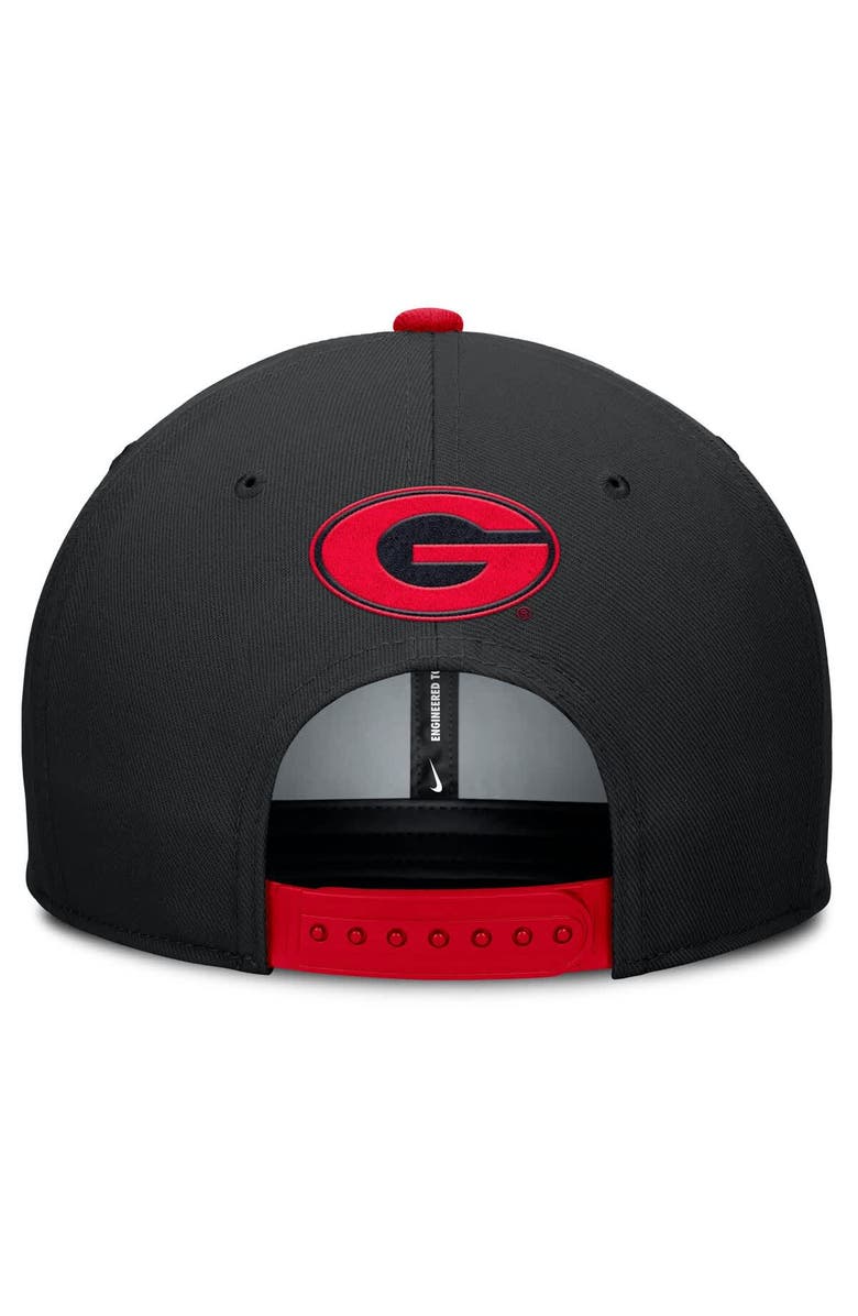Nike Men's Nike Black/Red Georgia Bulldogs 2025 Sideline Campus Pro Local Snapback Hat, Alternate, color, 