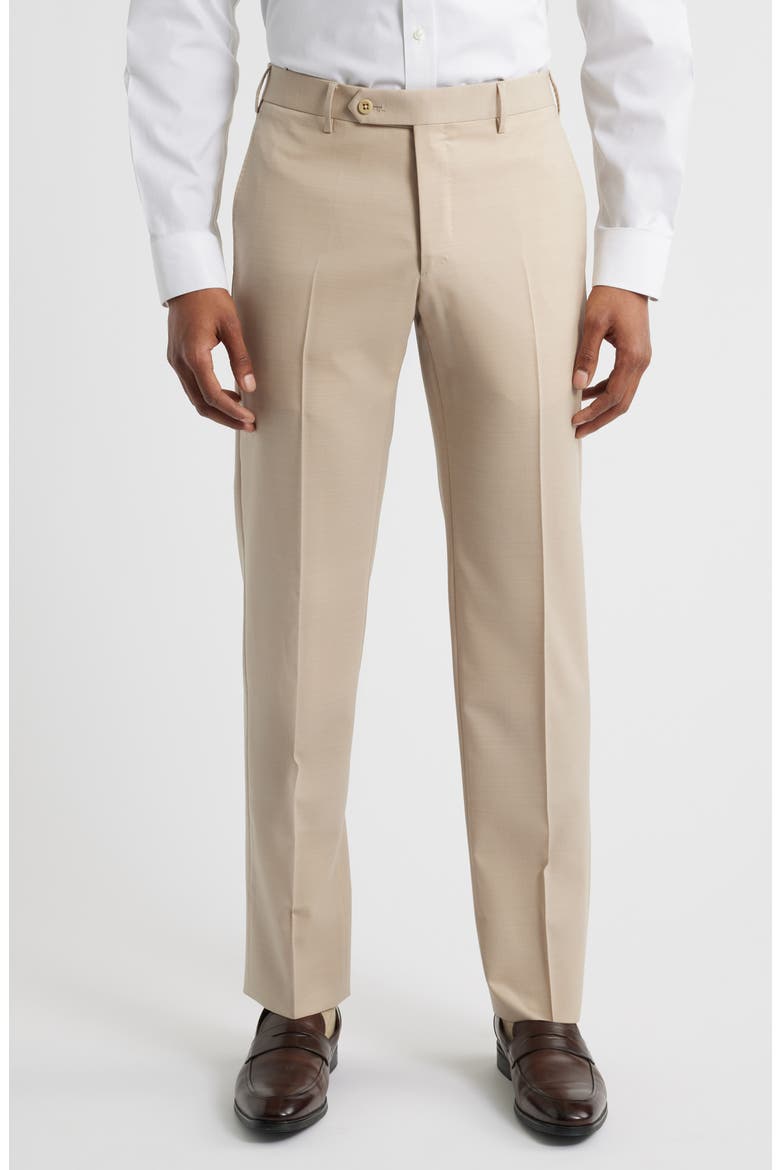 Parker Stretch Wool Trousers, Main, color, LIGHT KHAKI