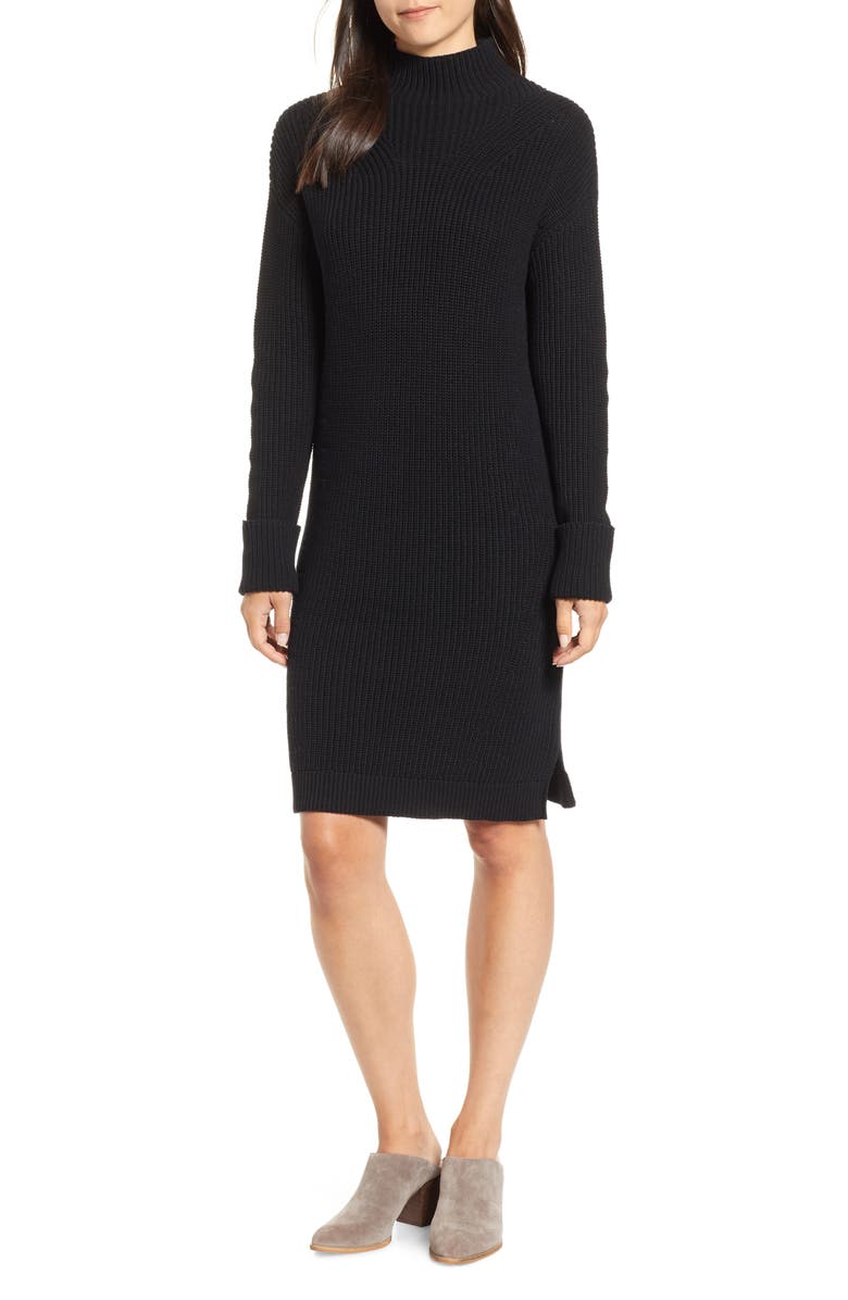 Caslon<sup>®</sup> Ribbed Sweater Dress, Main, color,
