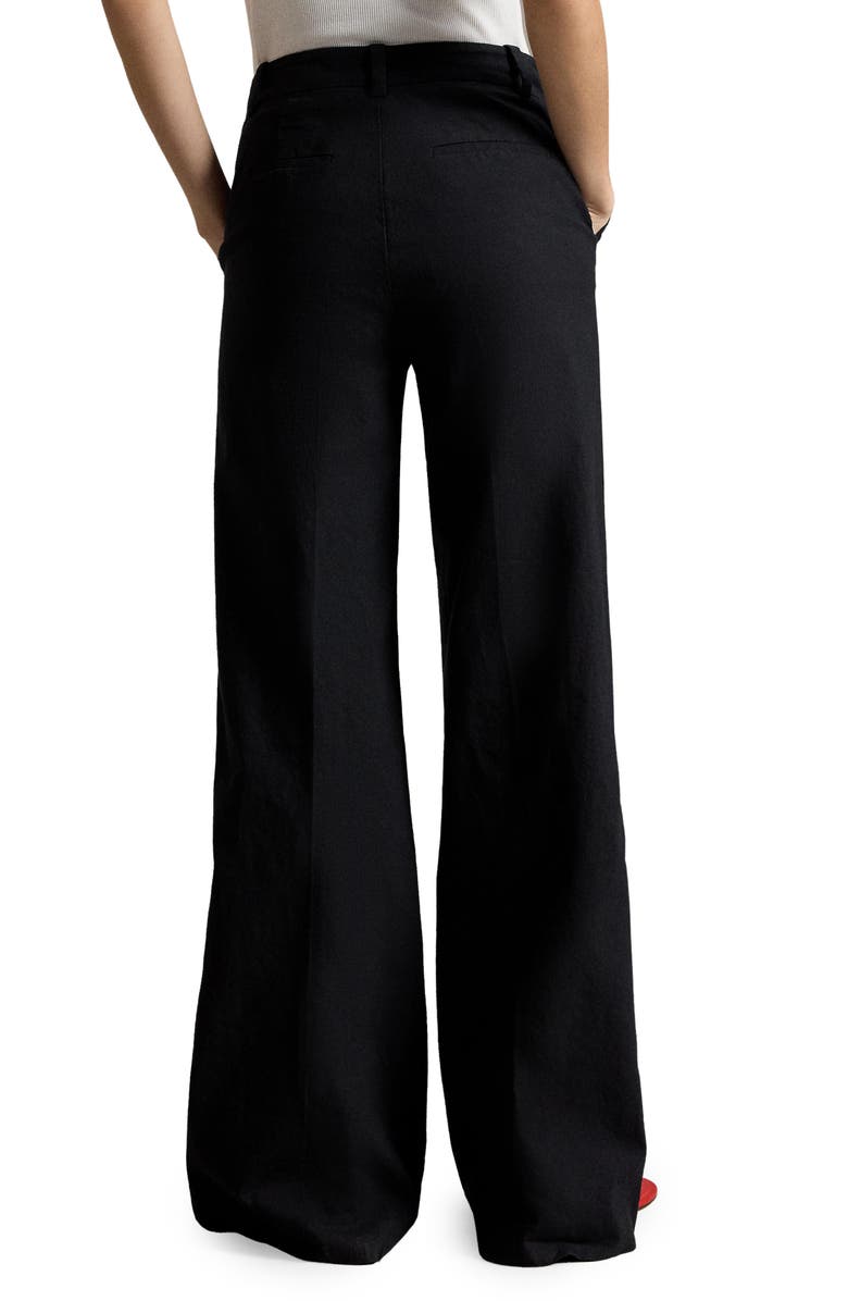 Polo Ralph Lauren Beaton Stretch Cotton Wide Leg Pants, Alternate, color, Polo Black